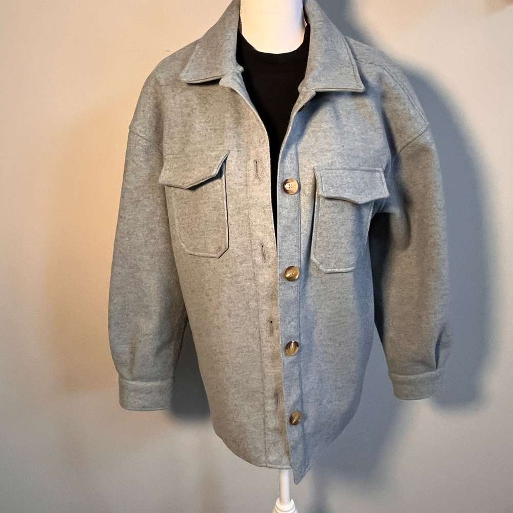 Avec Les Filles Jacket Shacket Anthropologie Button Front Oversized Women's Sz L